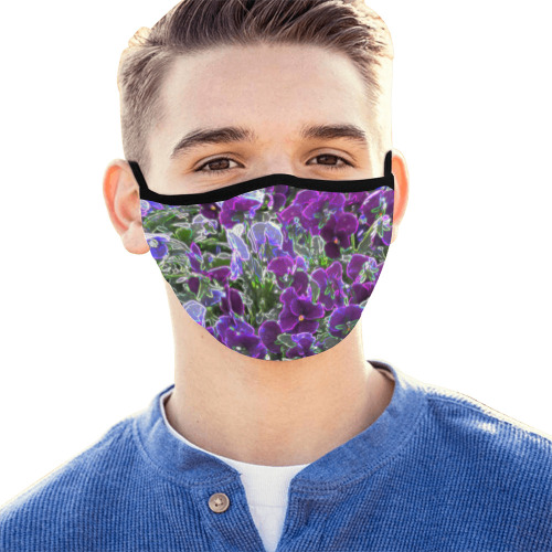 Field Of Purple Flowers 8420 Mouth Mask
