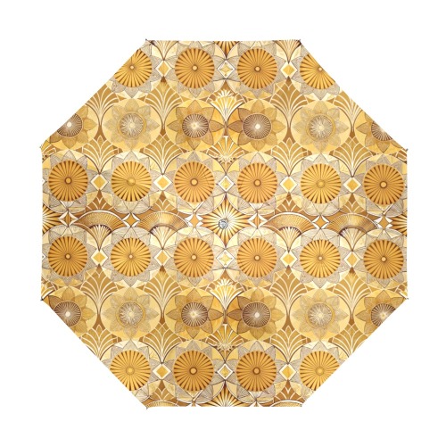 Orange Art Deco Floral