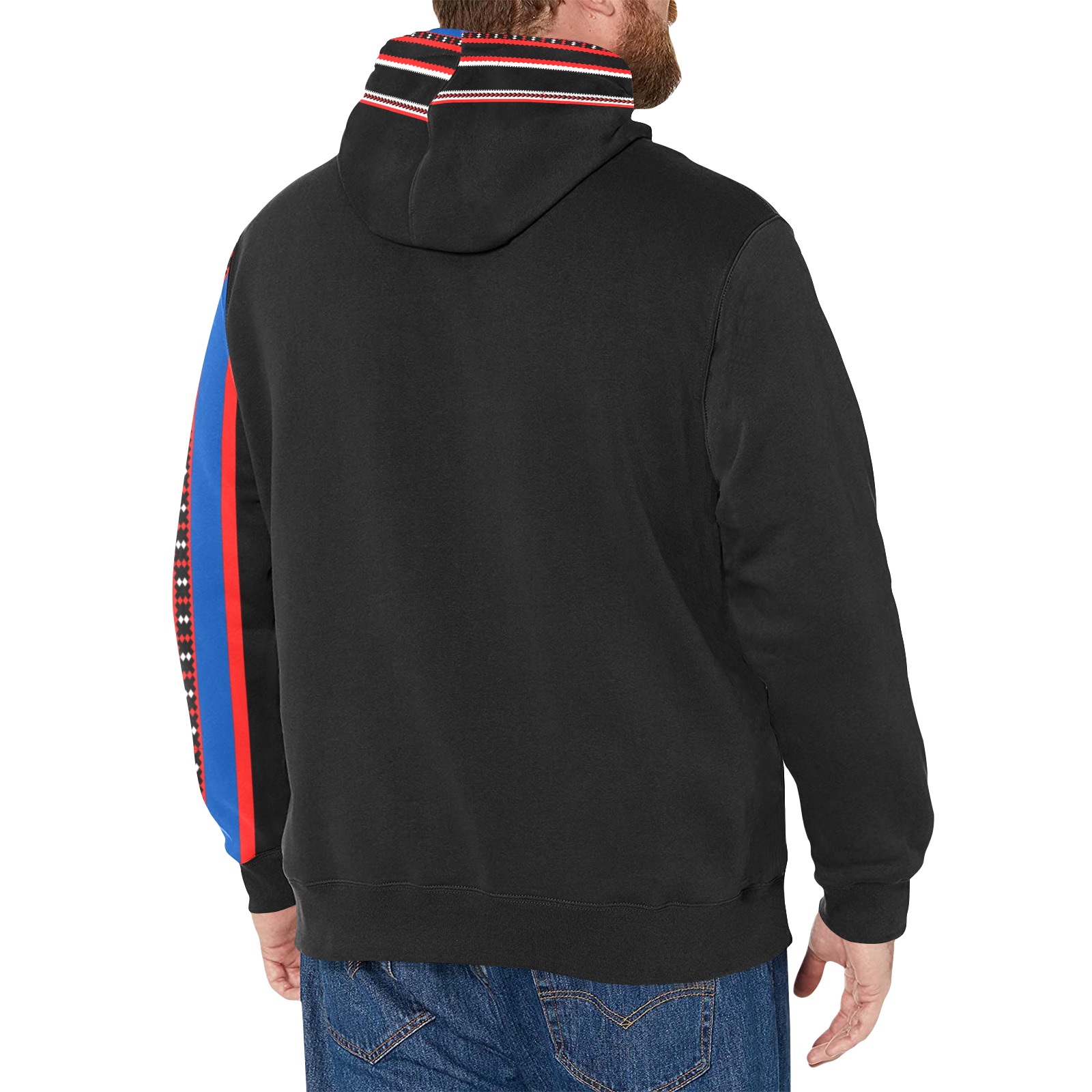PH flag igorot black hoodie Men's Long Sleeve Fleece Hoodie (Model H55)