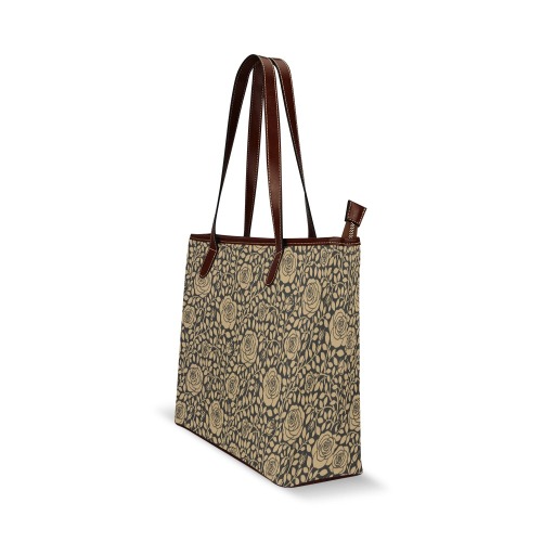 Dark roses Shoulder Tote Bag (Model 1646)