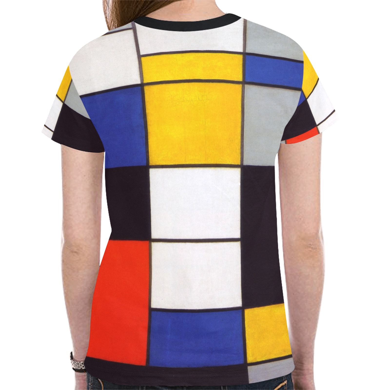 Composition A by Piet Mondrian New All Over Print T-shirt for Women (Model T45)
