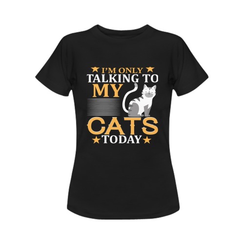 Cat Talk Women's T-Shirt in USA Size (Front Printing Only)