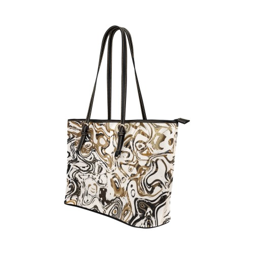 Marble Bronze Leather Tote Bag/Small (Model 1651)