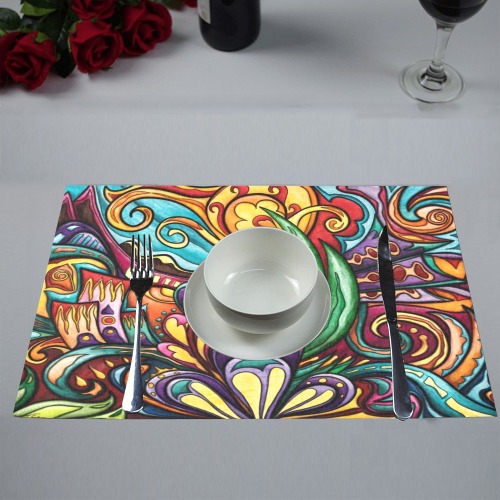 Abstract landscape Placemat 12’’ x 18’’ (Set of 6)