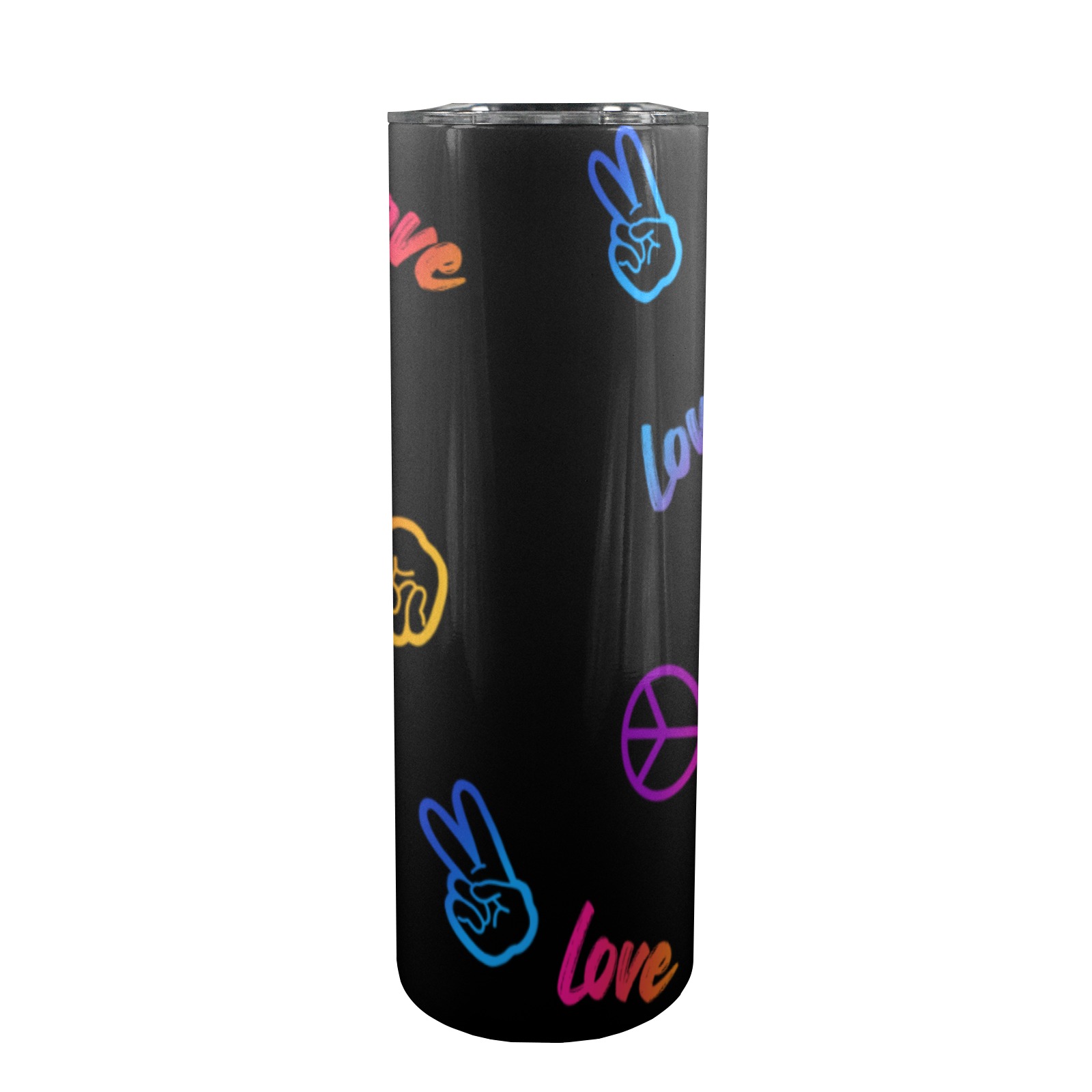 Peace & Love 20oz 20oz Tall Skinny Tumbler with Lid and Straw