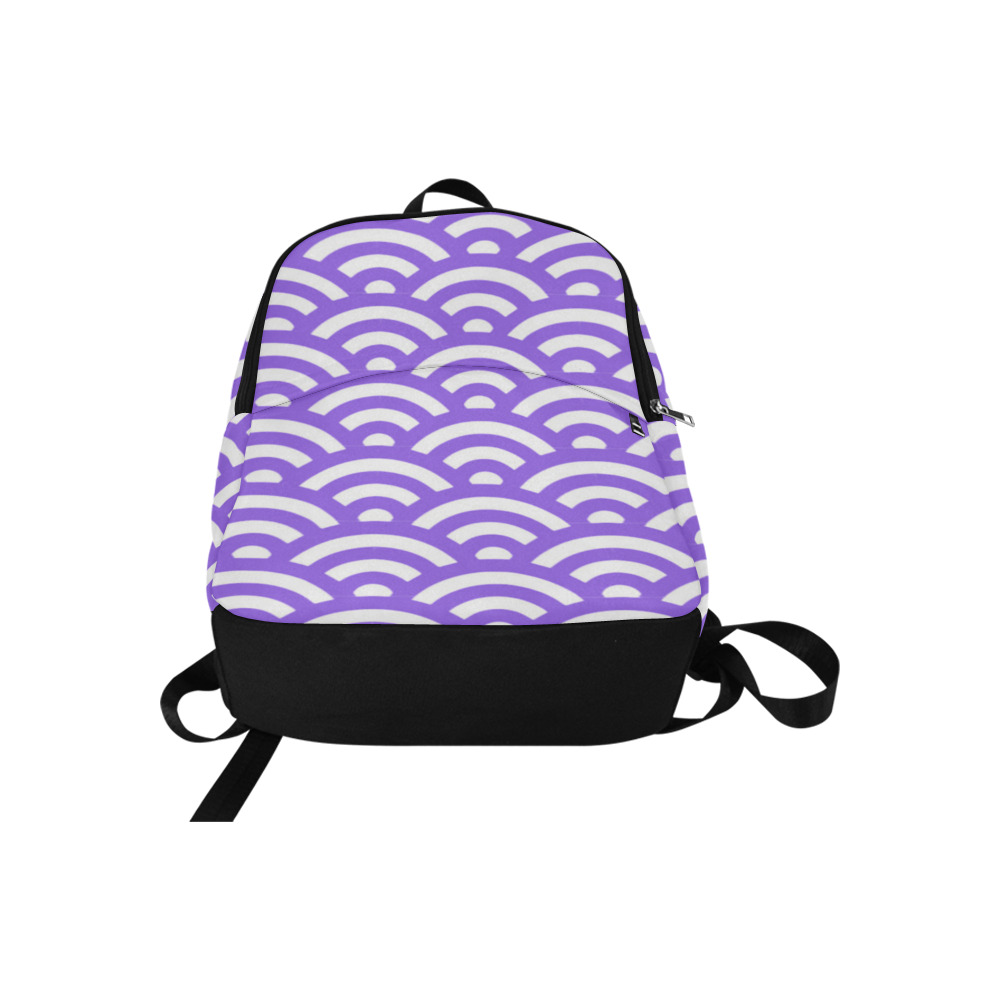 purple waves Fabric Backpack for Adult (Model 1659)