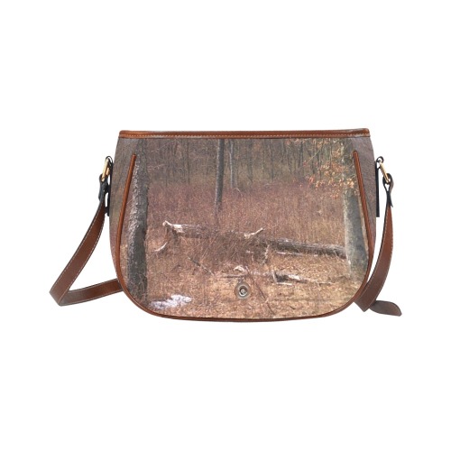 Falling tree in the woods Saddle Bag/Small (Model 1649) Full Customization