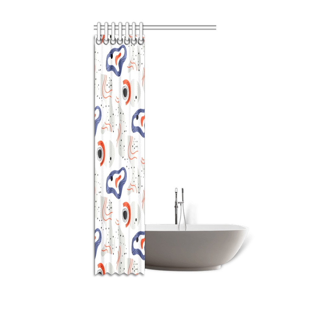Elegant Abstract Mid Century Pattern Shower Curtain 36"x72"