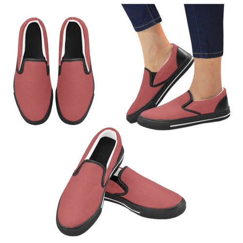 CHERRY BOMB Men's Slip-on Canvas Shoes (Model 019)