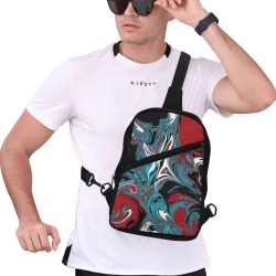 Dark Wave of Colors Men's Chest Bag (Model 1726)