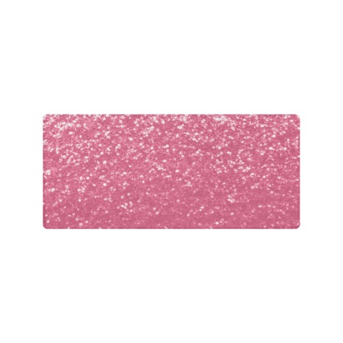 Magenta light pink red faux sparkles glitter Gaming Mousepad (35"x16")