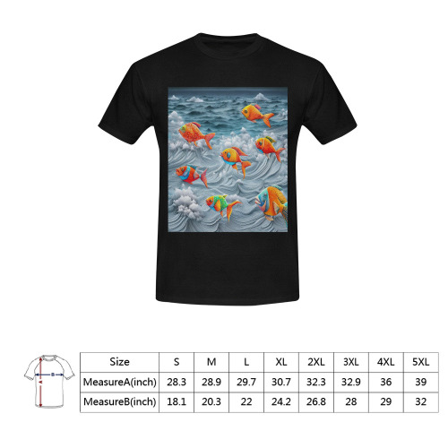 Ocean Life Men's T-Shirt in USA Size (Front Printing Only)