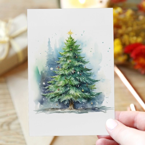 Watercolor Christmas Tree v1