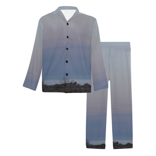 Baby Whispers Men's V-Neck Long Pajama Set