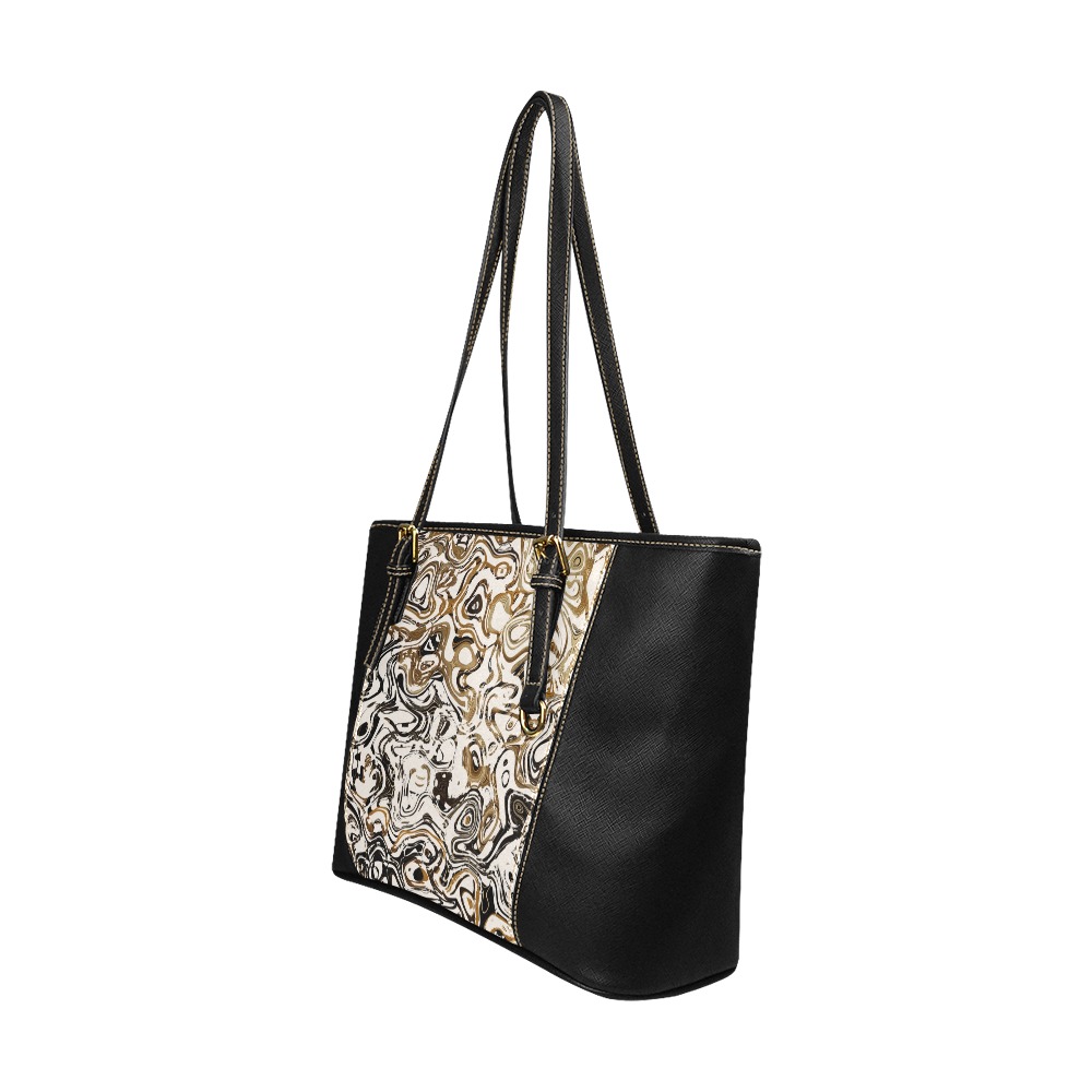 Marble Bronze Leather Tote Bag/Large (Model 1640)