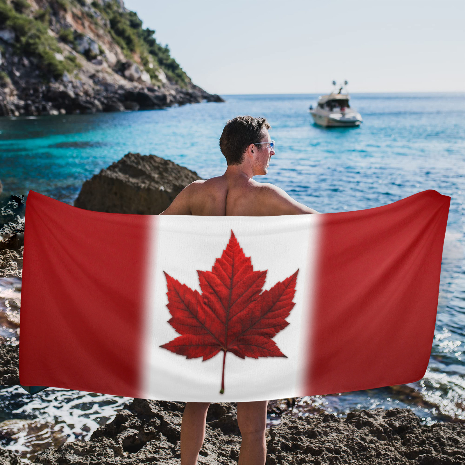 Canada Flag Towel Beach Towel 31"x71"(NEW)