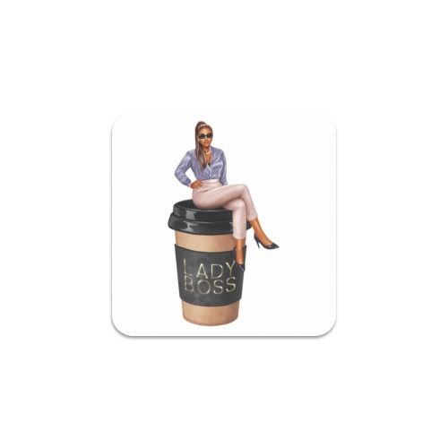 BossLadyPNG4 Square Coaster