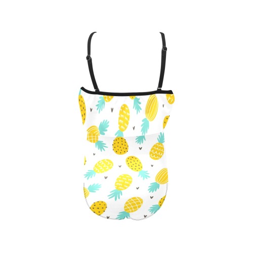 Pineapple Kids' Spaghetti Strap Ruffle Swimsuit (Model S26)