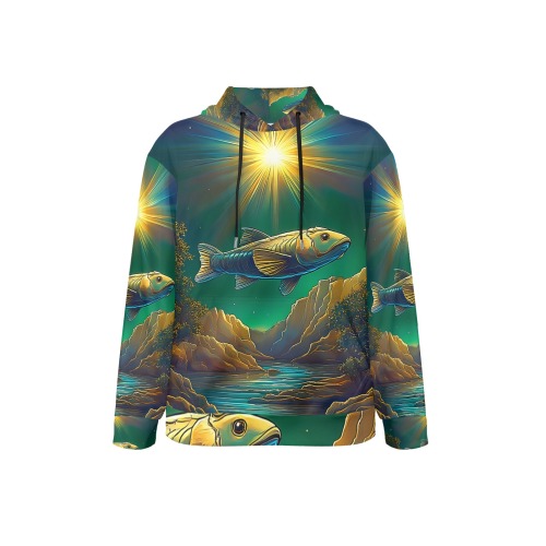 Celestial Swim Men's Long Sleeve Hoodie (Model H55)