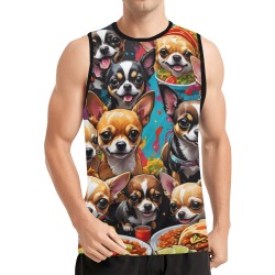 CHIHUAHUAS EATING MEXICAN FOOD 2 All Over Print Basketball Jersey