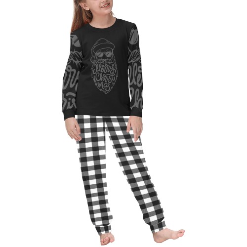 black beard kids bw buff Kids' All Over Print Pajama Set