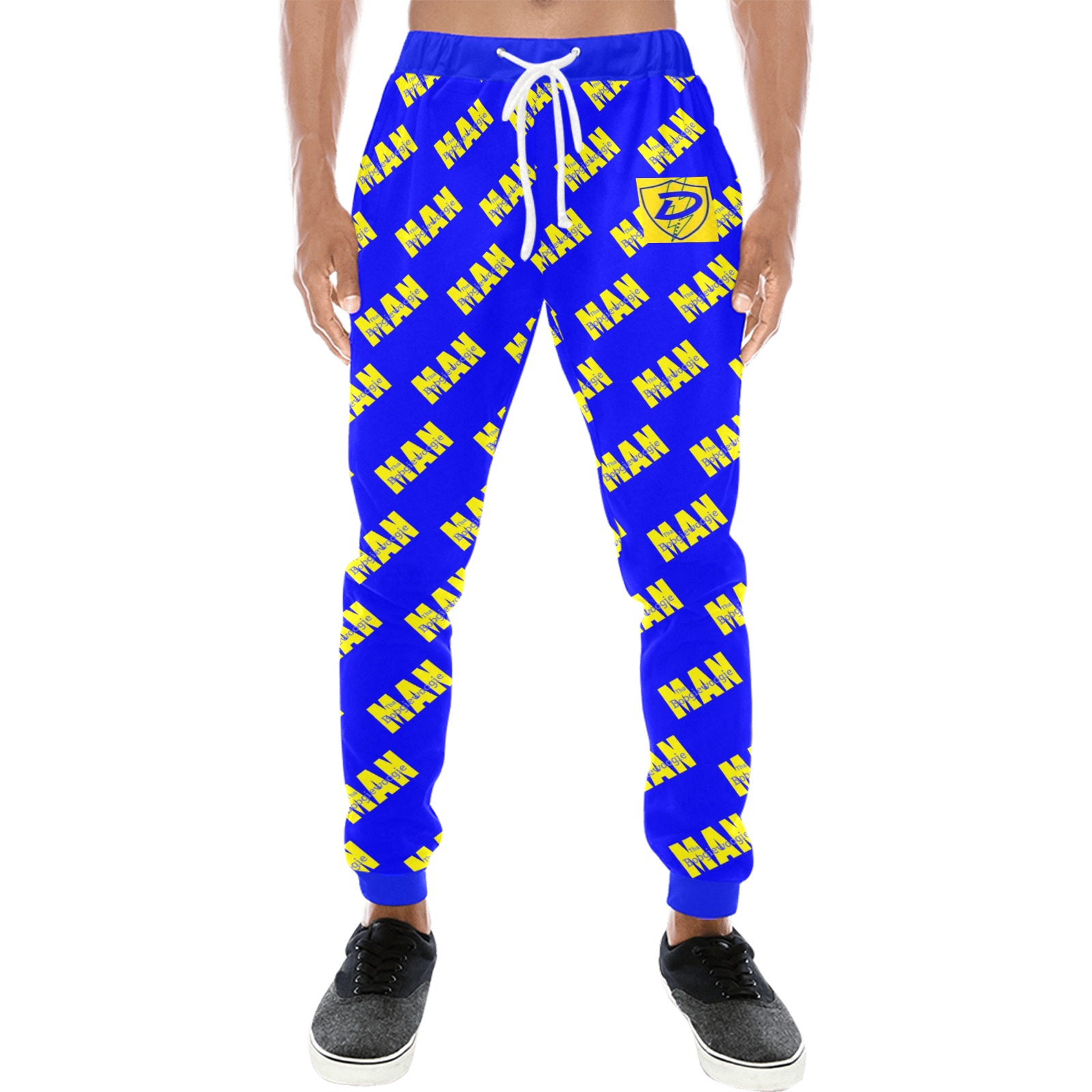 THa Boogiewoogie Man - Sweatpants (Blue Logo Repeat) Men's All Over Print Sweatpants (Model L11)