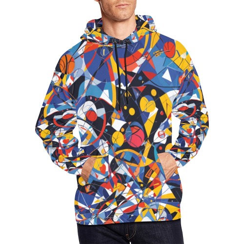 Fantasy basketball sport geometric abstract art. All Over Print Hoodie for Men (USA Size) (Model H13)