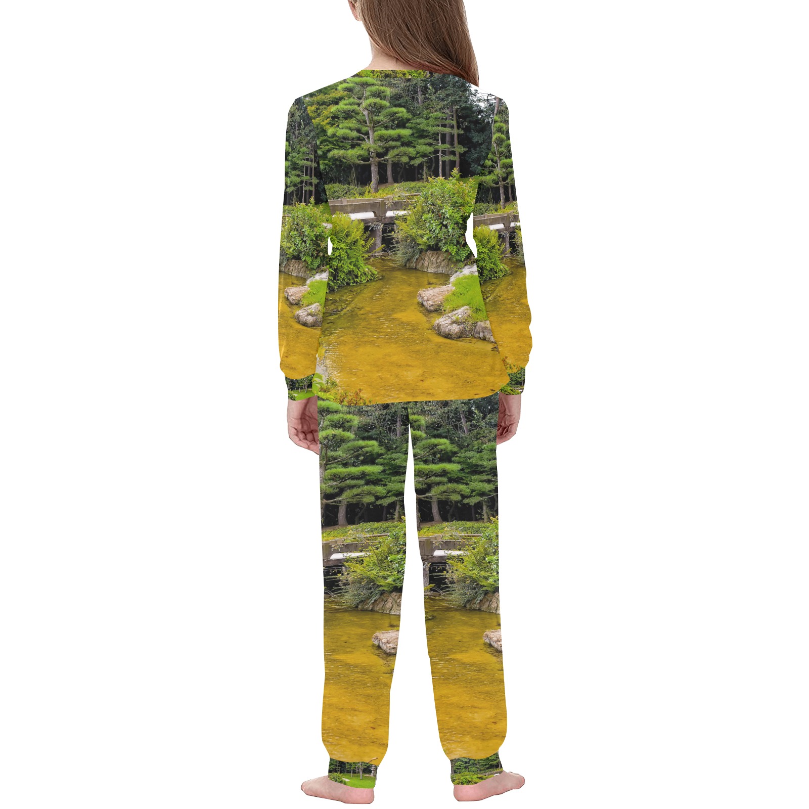 Japanese garden Kids' All Over Print Pajama Set