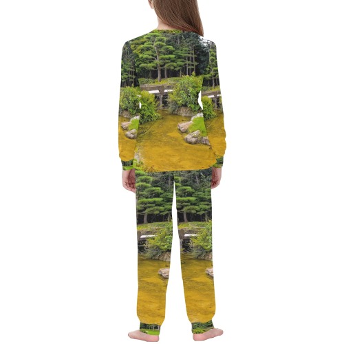 Japanese garden Kids' All Over Print Pajama Set