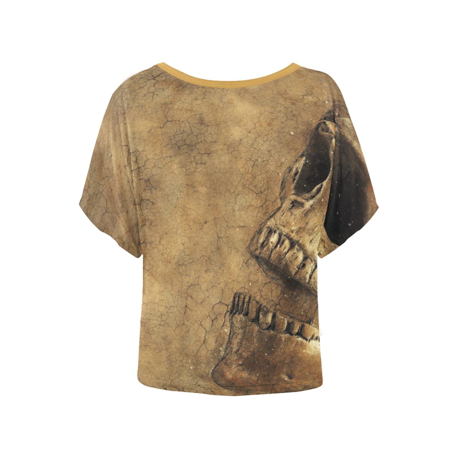 skull-2106816 Women's Batwing-Sleeved Blouse T shirt (Model T44)