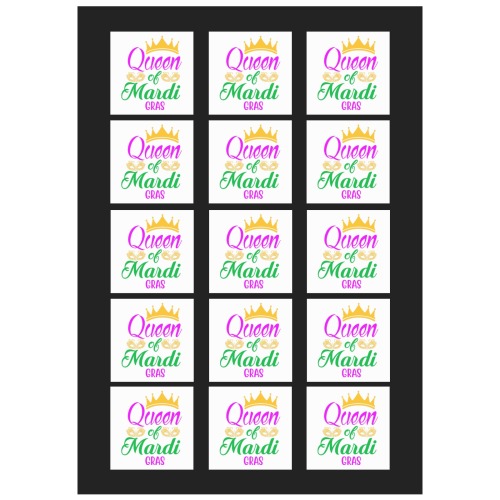 Queen Of Mardi Gras Personalized Temporary Tattoo (15 Pieces)