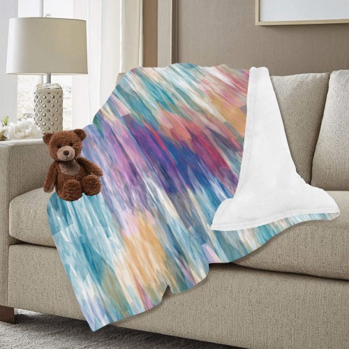 Colorful Streaks Ultra-Soft Micro Fleece Blanket 60"x80" (Thick)