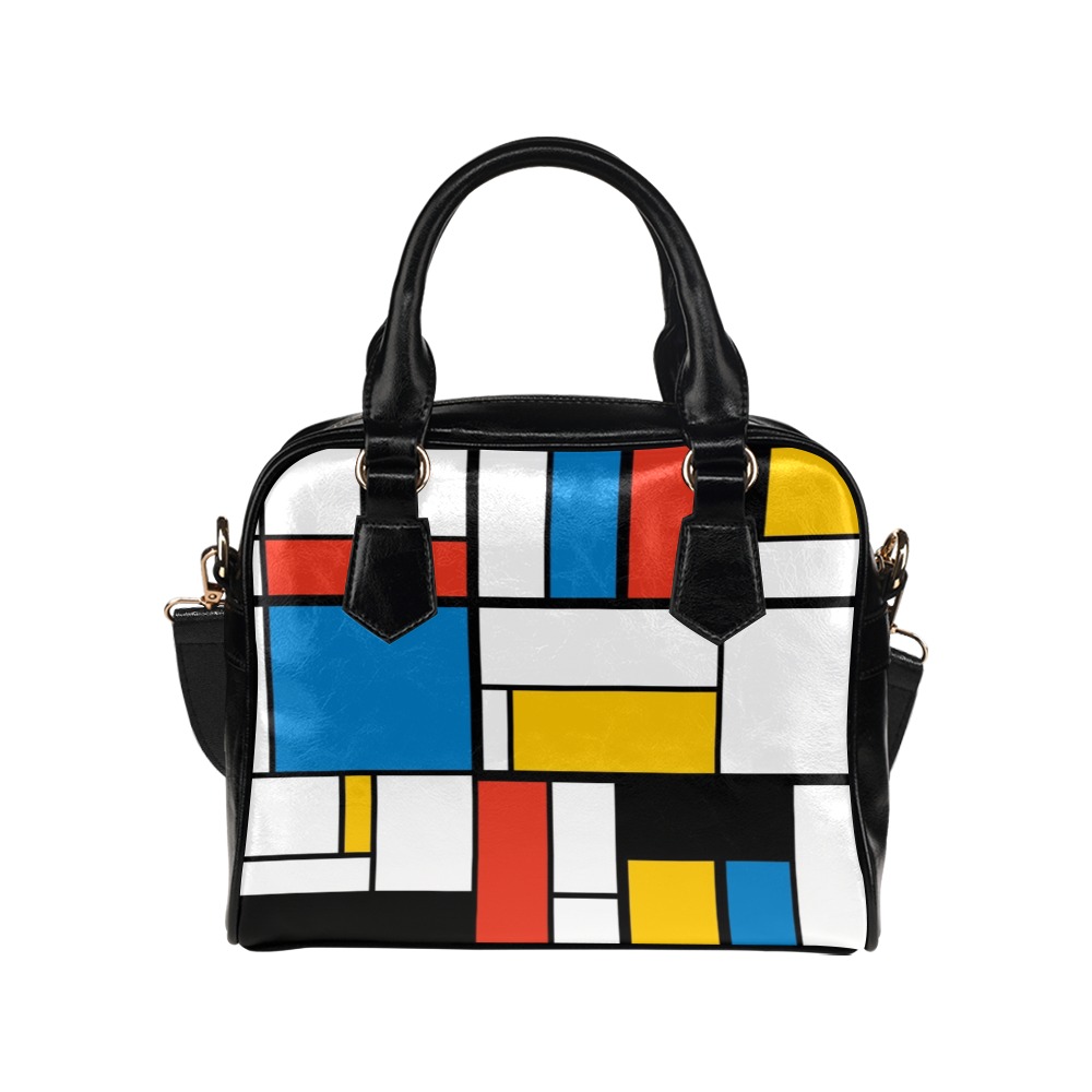 Mondrian De Stijl Modern Shoulder Handbag (Model 1634)