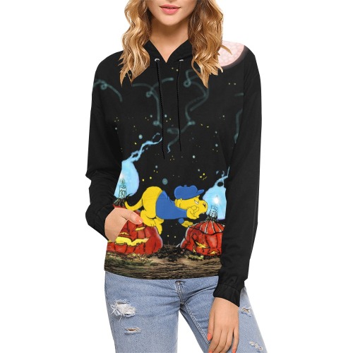 Ferald and The Rotten Pumpkins All Over Print Hoodie for Women (USA Size) (Model H13)