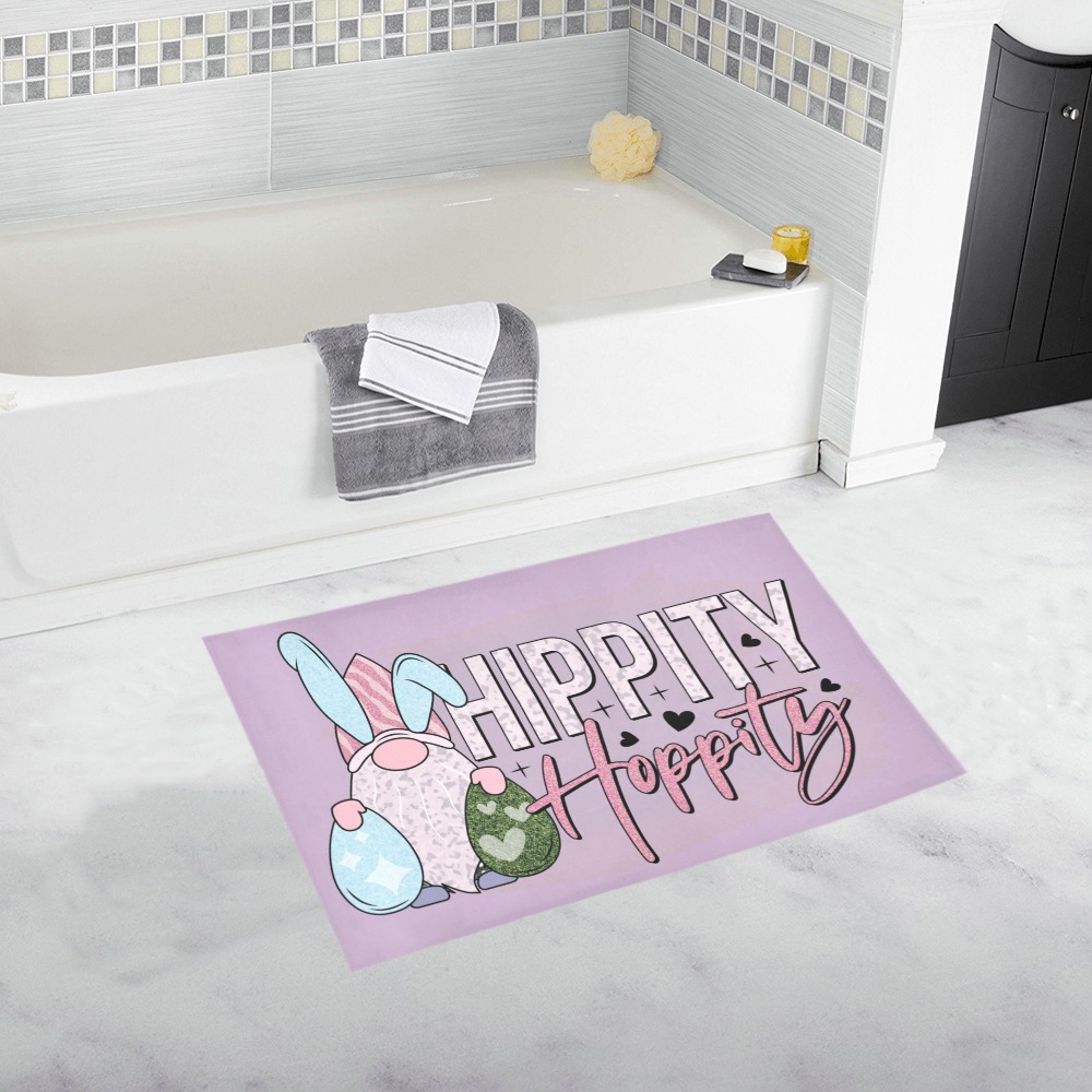 Hippity Hoppity Easter Gnome Bath Rug 20''x 32''