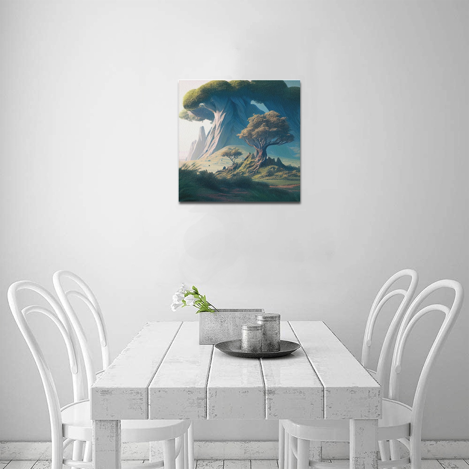 landscape, giant trees Upgraded Canvas Print 16"x16"