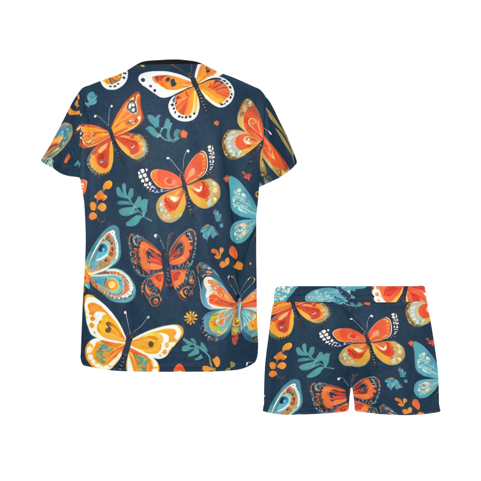 Bohemian Butterflies 2 Women's Short Pajama Set