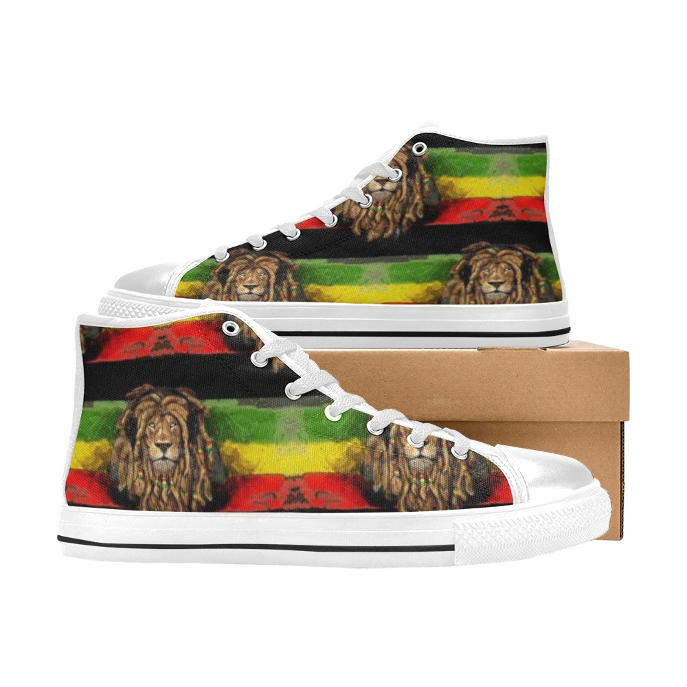 reggae kids High Top Canvas Shoes for Kid (Model 017)