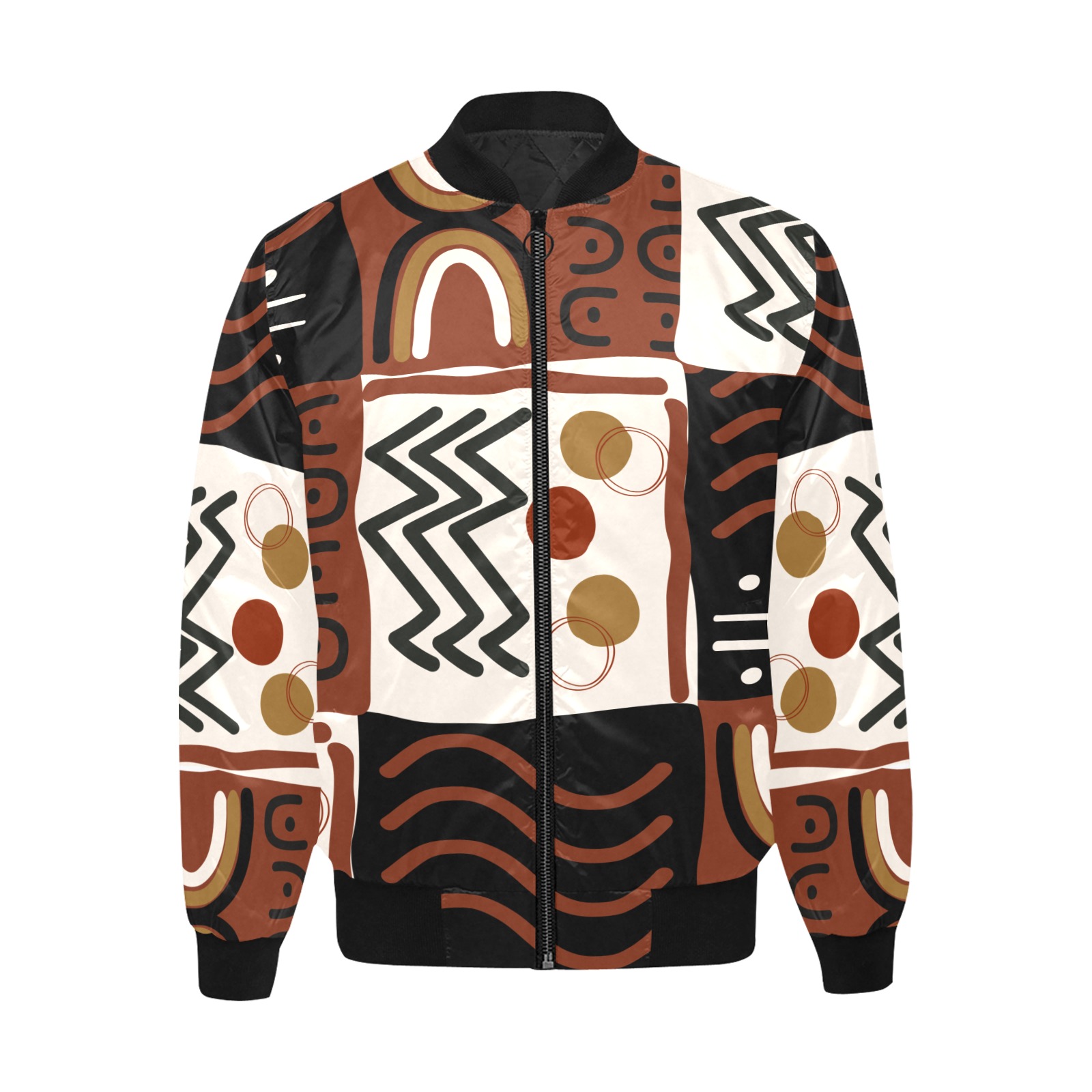 Tribal Patterns Jacket All Over Print Quilted Bomber Jacket for Men (Model H33)