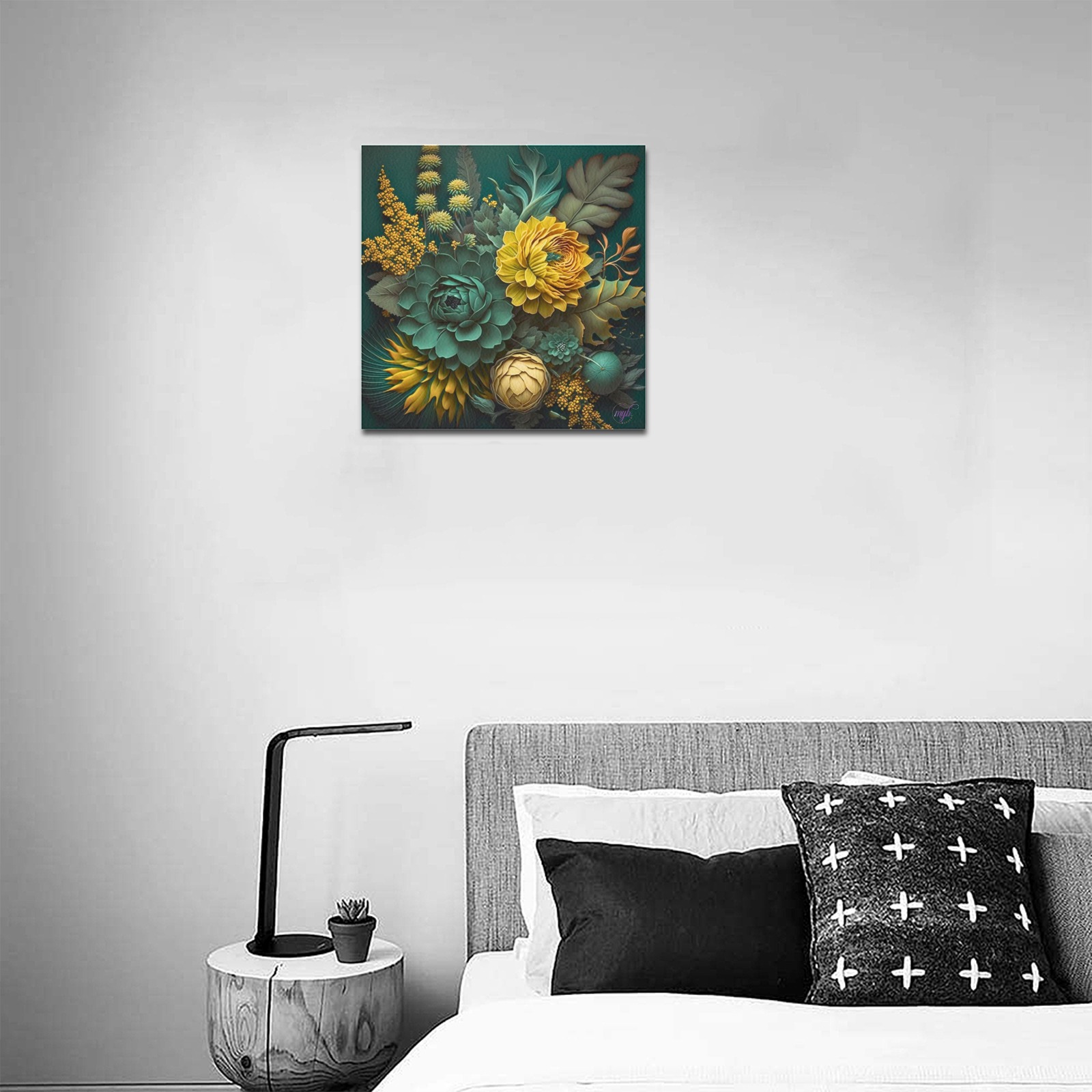 April Showers bring May Flowers Upgraded Canvas Print 16"x16"