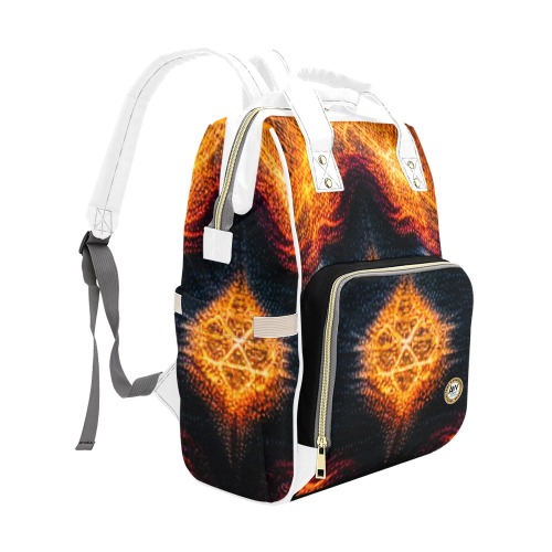 fire Multi-Function Diaper Backpack/Diaper Bag (Model 1688)