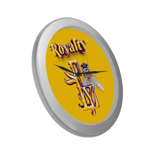 Royalty Collectable Fly Silver Color Wall Clock