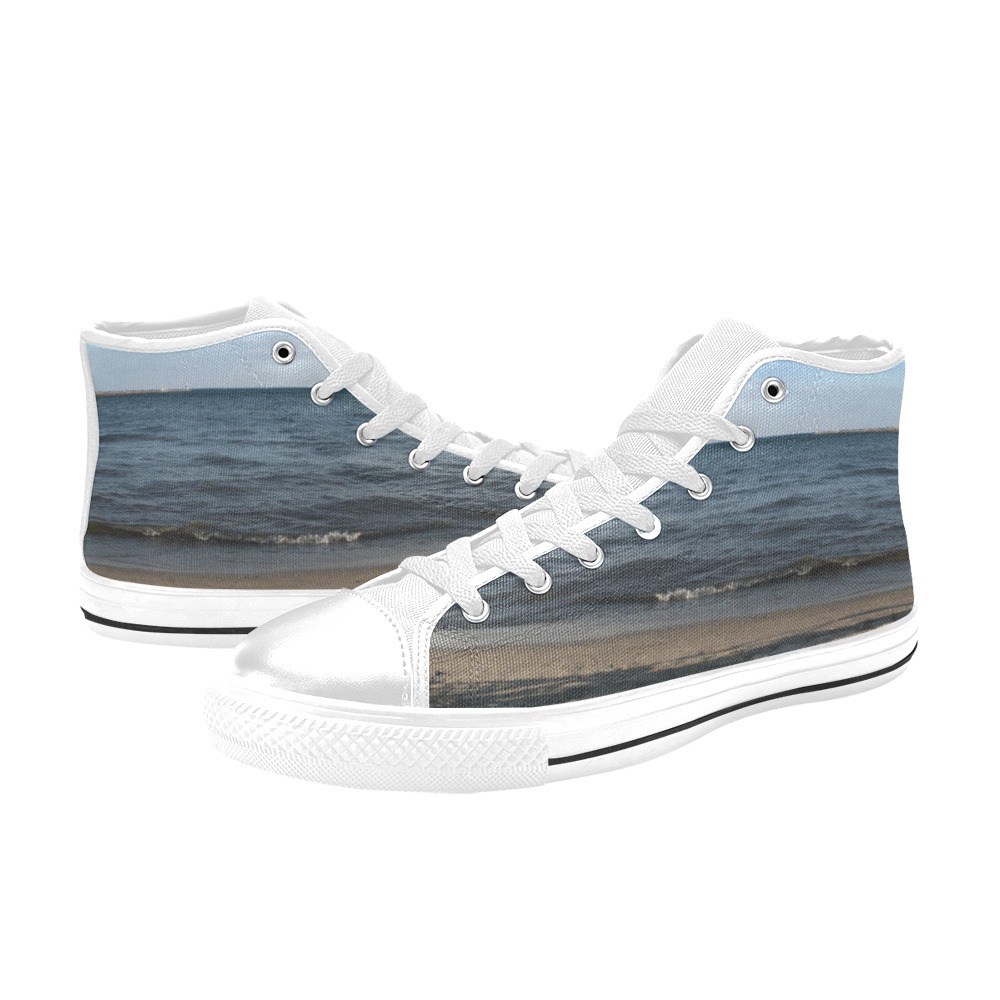 Beach Collection Men’s Classic High Top Canvas Shoes (Model 017)