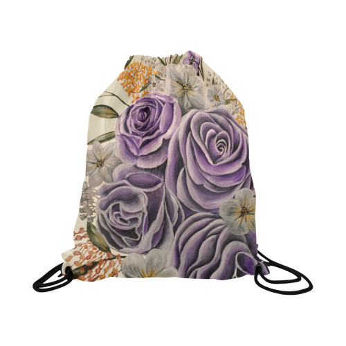 Purple Beauty Large Drawstring Bag Model 1604 (Twin Sides)  16.5"(W) * 19.3"(H)