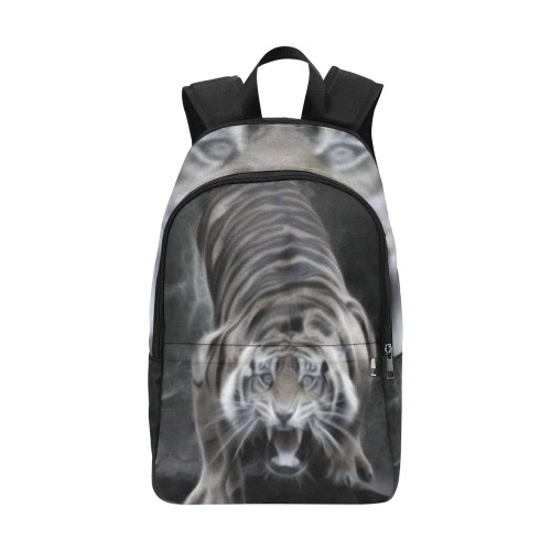 Tiger Ghost Looking Up Fabric Backpack for Adult (Model 1659)
