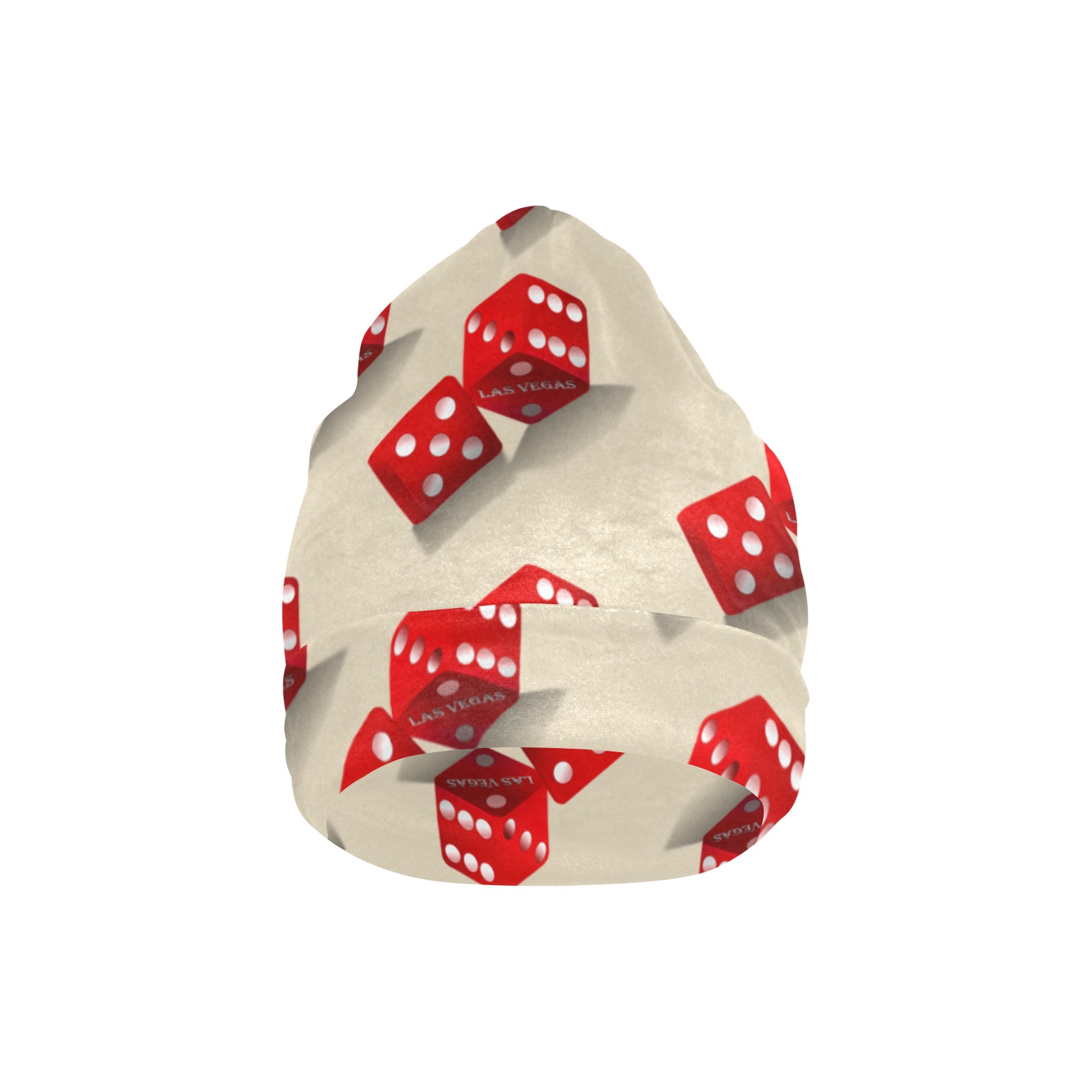 Las Vegas Craps Dice - Brown All Over Print Beanie for Adults