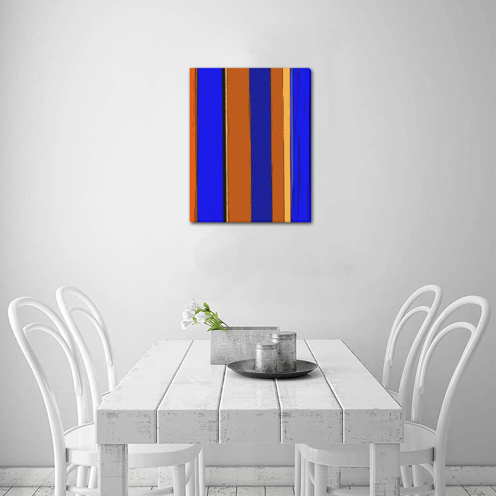 Abstract Blue And Orange 930 Upgraded Canvas Print 11"x14"