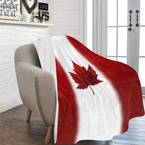 Canada Flag Throw Blankets Ultra-Soft Micro Fleece Blanket 60"x80"
