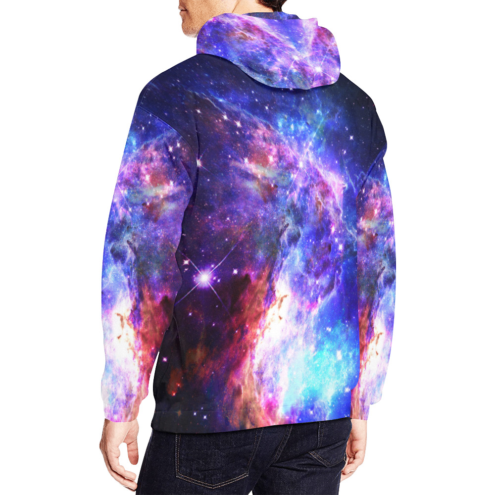 Mystical fantasy deep galaxy space - Interstellar cosmic dust All Over Print Hoodie for Men (USA Size) (Model H13)