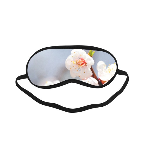 Magnificent Japanese apricot flowers on a tree. Sleeping Mask